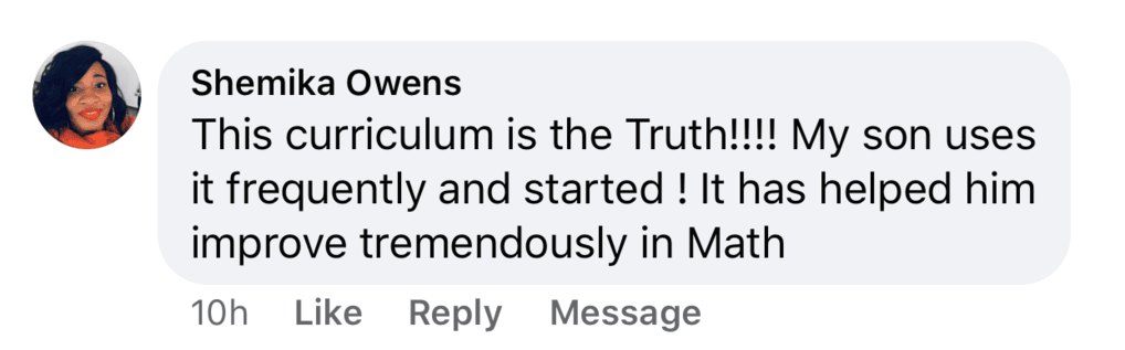 Screenshot of testimonial from Shemika on Facebook